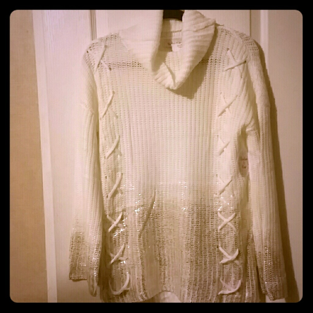 SALE! Cream Sweater with a twist